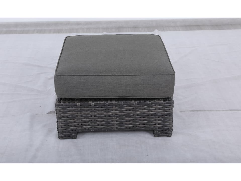 Bora Bora Outdoor Wicker Rattan Ottoman with Olefin Cushion