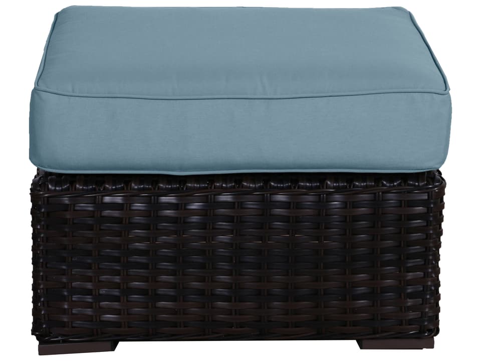 Santa Monica Wicker Cushion Ottoman in Spa