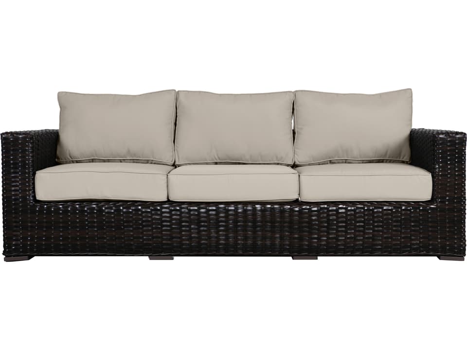 Santa Monica Wicker Cushion Sofa in Light Beige