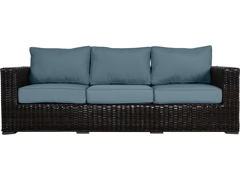Santa Monica Wicker Cushion Sofa in Spa