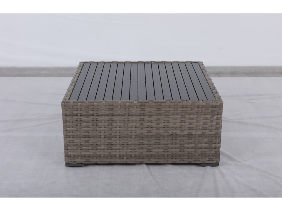 Bali Square Wicker Outdoor Coffee Table in Brown