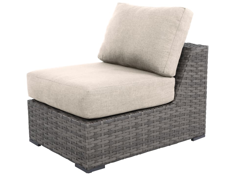 Bali Wicker Cushion Sofa with Light Beige Cushion