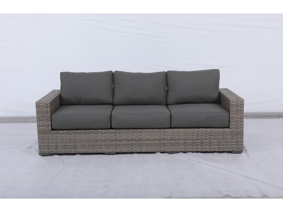 Bali Wicker Outdoor Sofa with Olefin Cushions