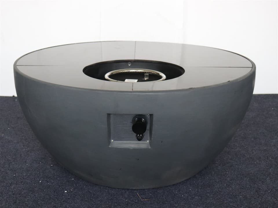 Baja Round Porcelain and Concrete Fire Pit
