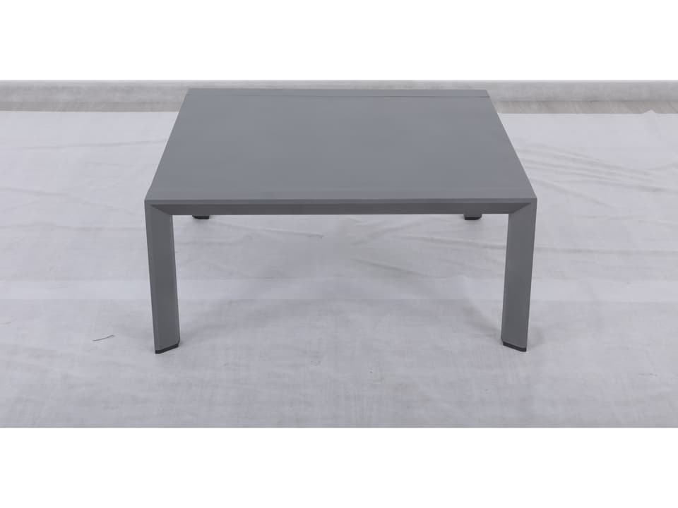 Cabo Square Aluminum Coffee Table in Grey