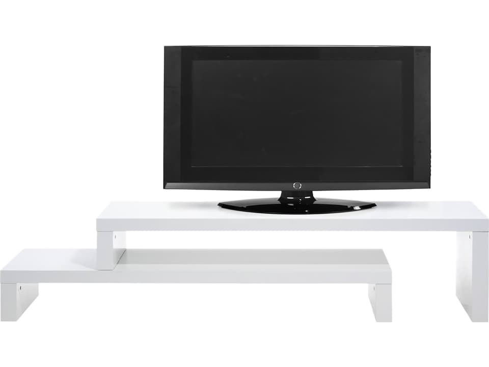 Cliff 49 Inch Adjustable Media Console in Pure White Matte Lacquer