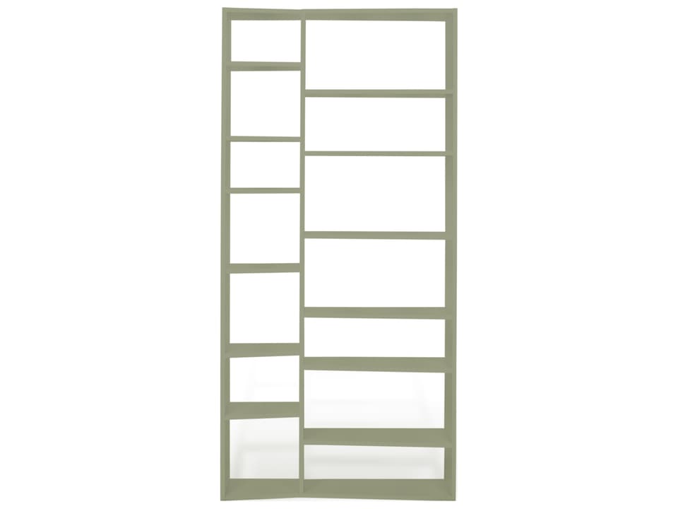 Valsa Bookcase Modern Matte Grey Shelving Unit