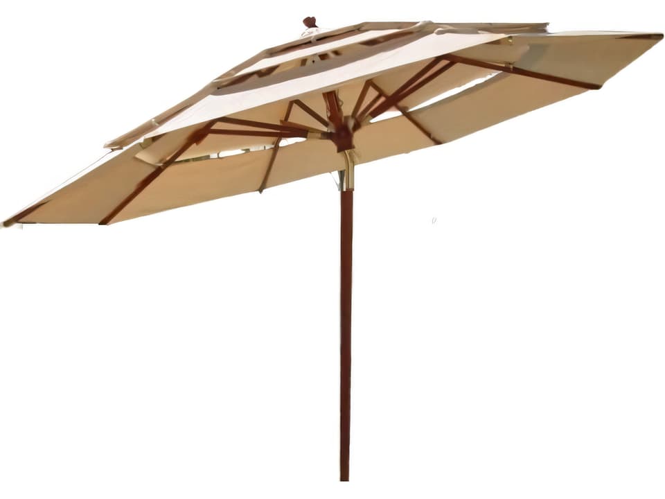 11-Foot Round Aluminum Umbrella with Sunbrella Fabric