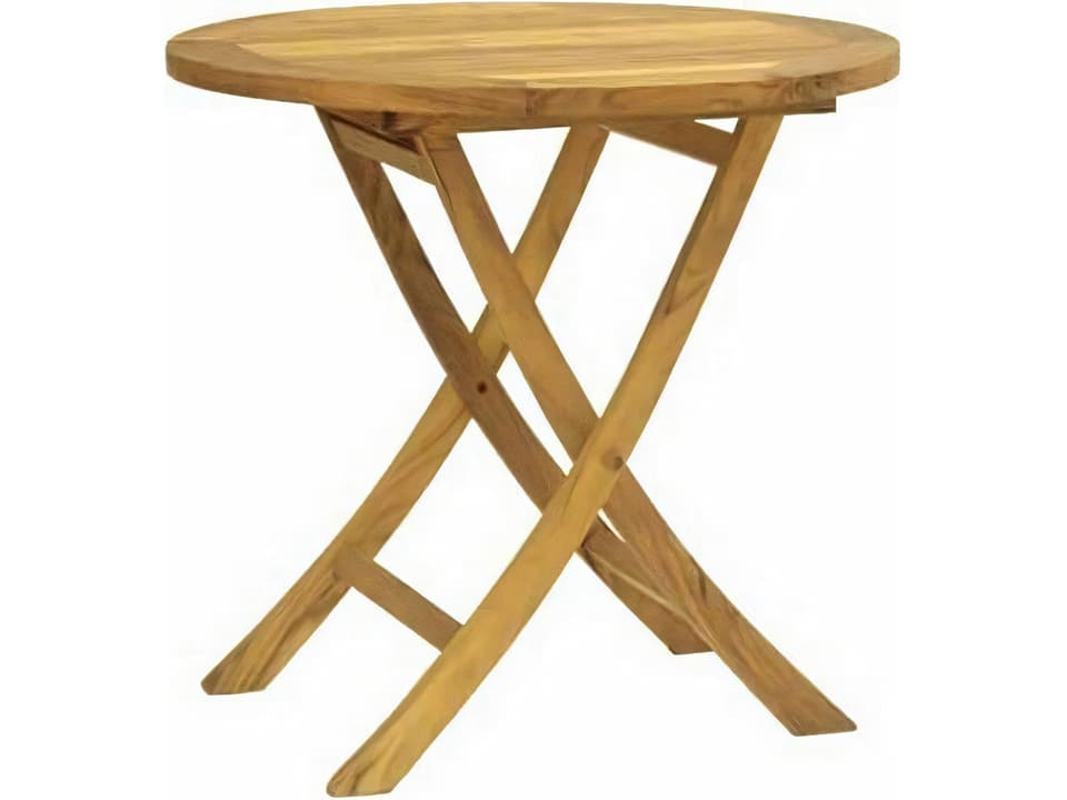 19 Inch Round Teak Side Table Stool