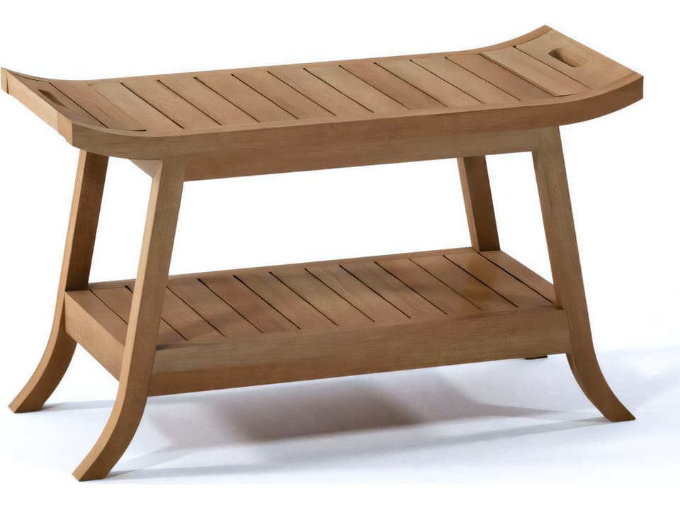 Adelaide Teak Shower Bench with Shelf