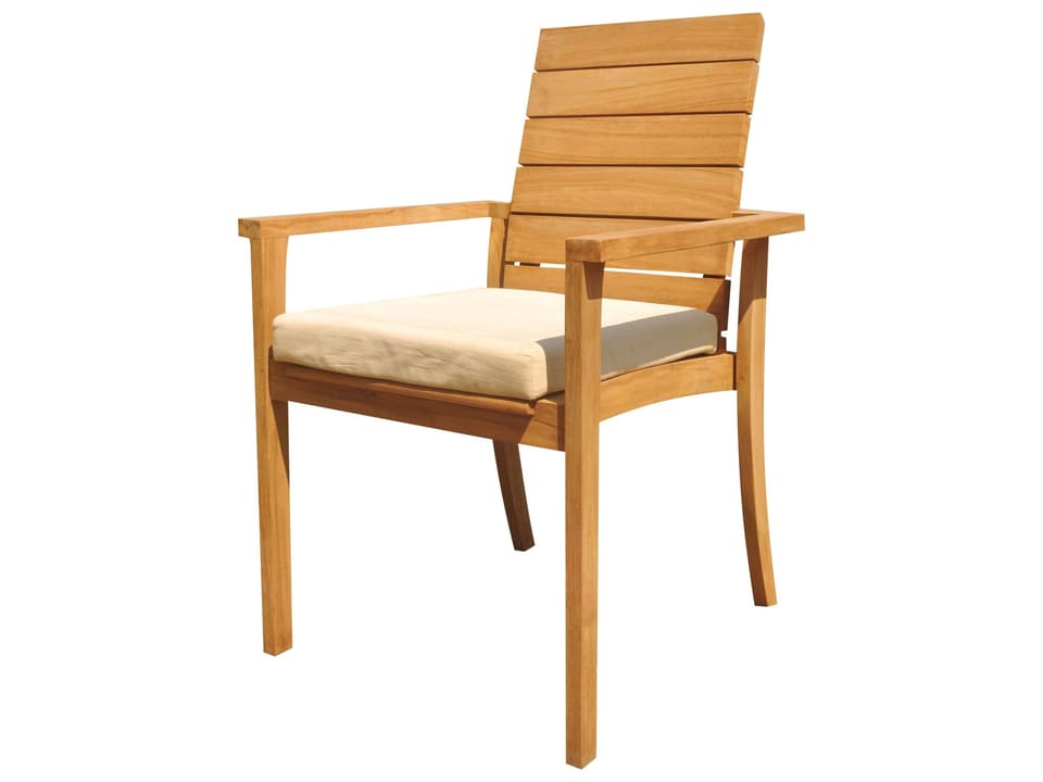 Algrave Teak Stacking Arm Dining Chair