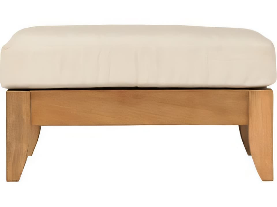 Atnas Teak Ottoman in Natural