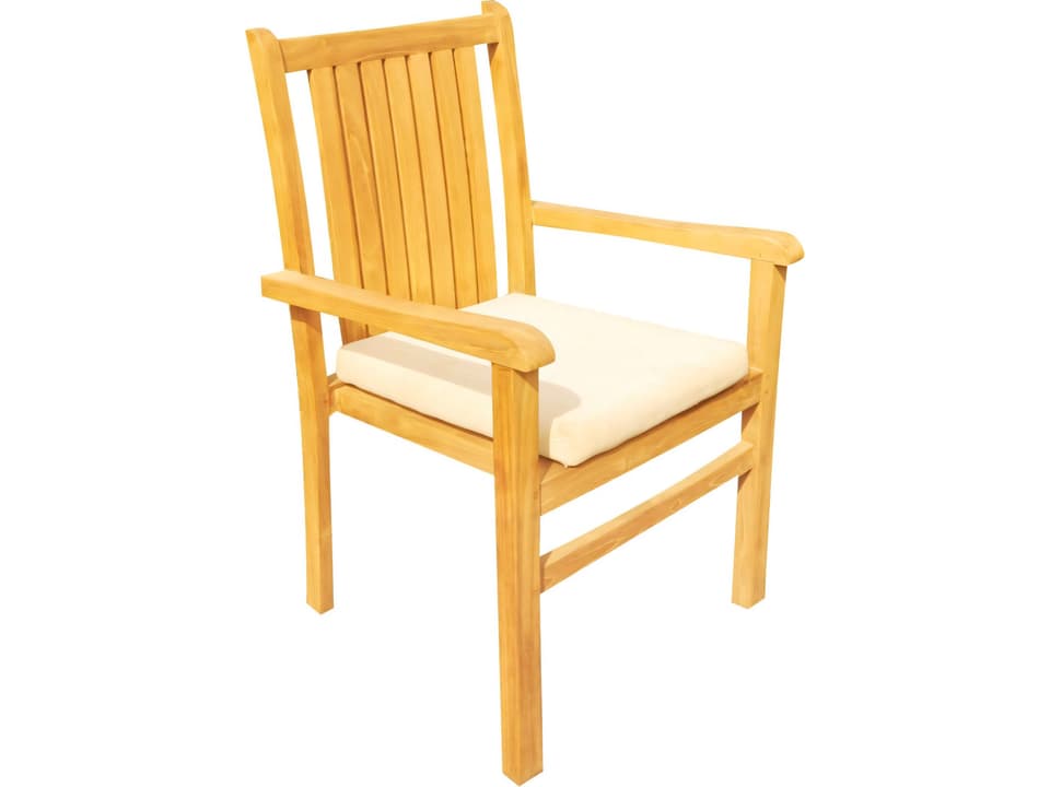 Cahyo Stacking Teak Dining Arm Chair