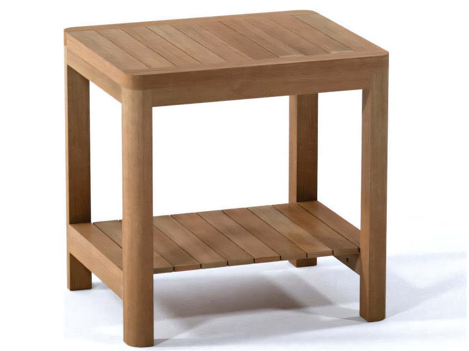 Dublin Teak Shower Bench with Shelf Medium