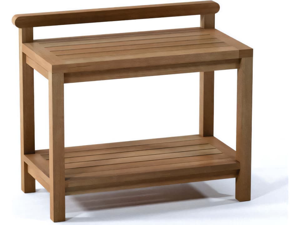 Hamburg Teak Shower Bench with Shelf