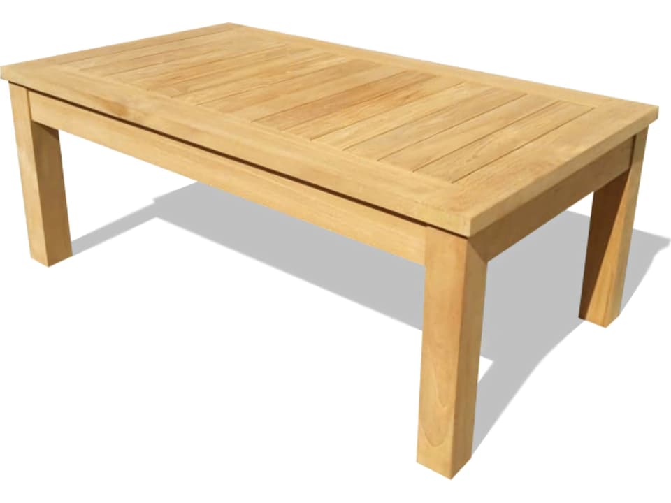 Madras Rectangular Teak Coffee Table in Natural