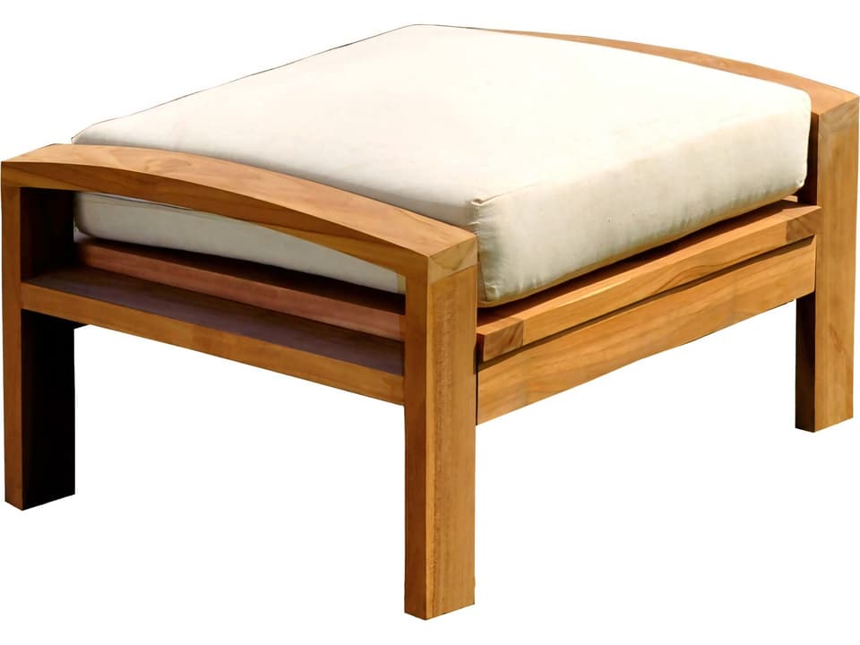 Madras Teak Ottoman