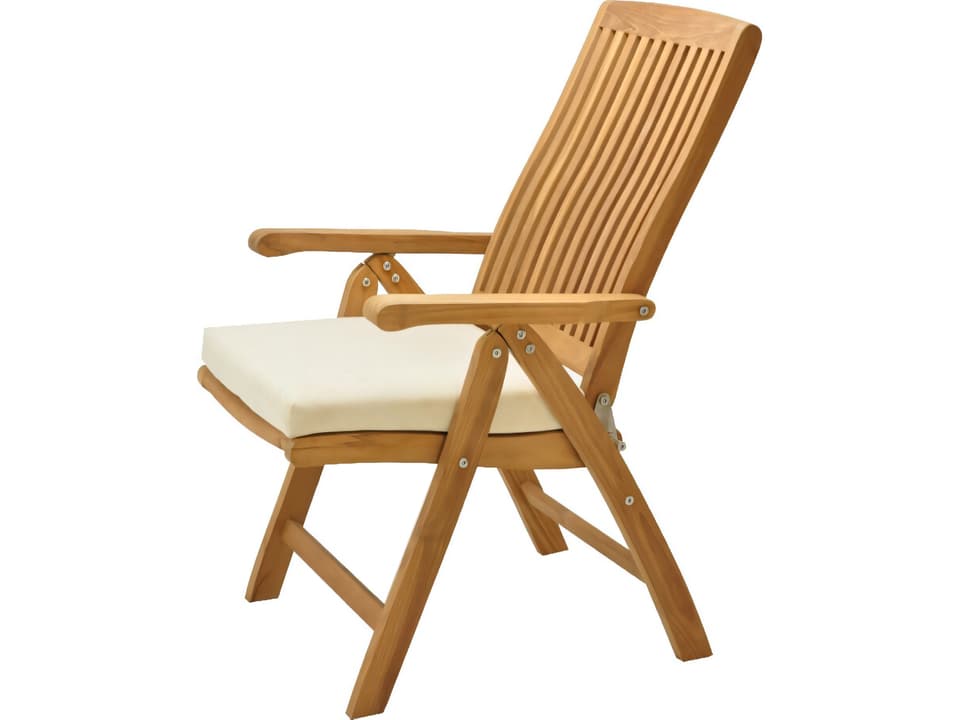 Marley Teak Reclining Folding Arm Dining Chair