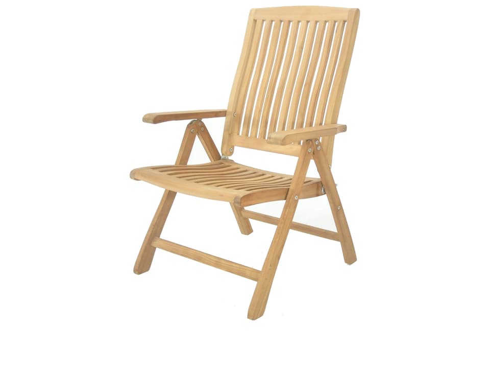 Marley Reclining Folding Teak Arm Dining Chair