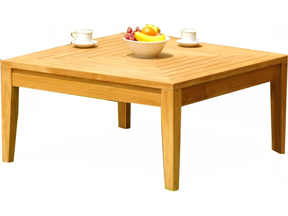 Noida Square Coffee Table in Natural Teak