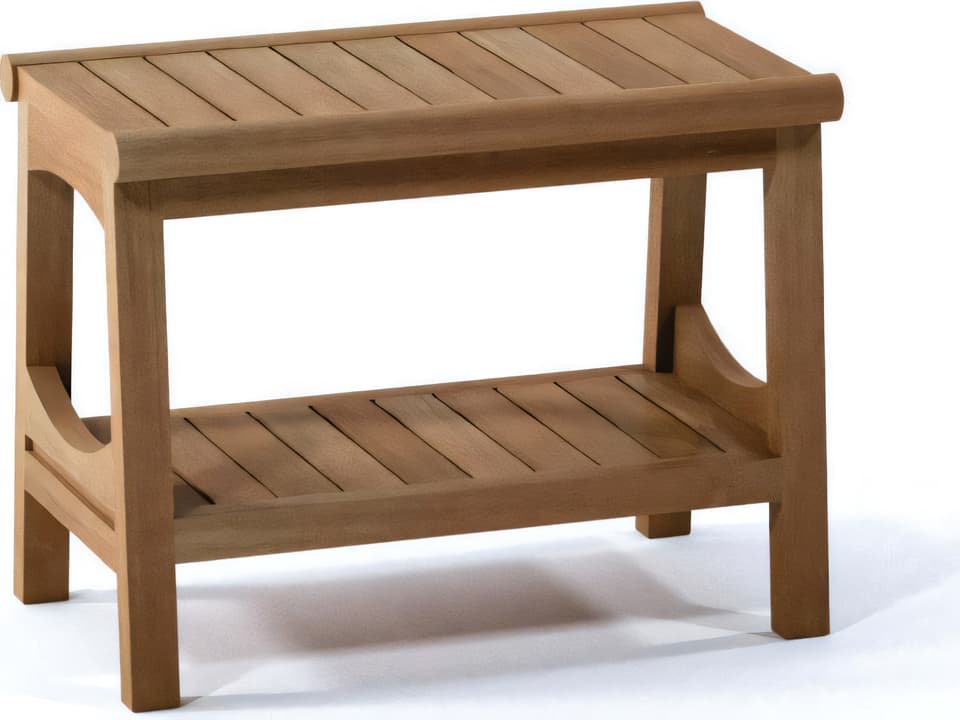 Perth Teak Shower Bench with Shelf