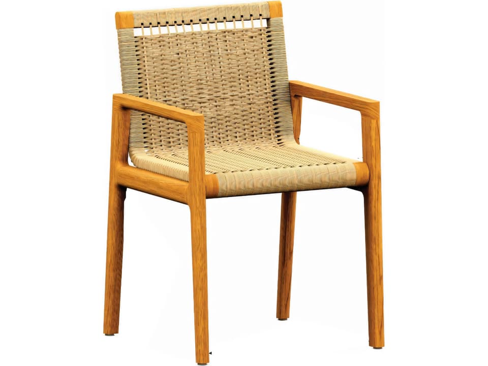 Sema Teak Dining Arm Chair in Natural