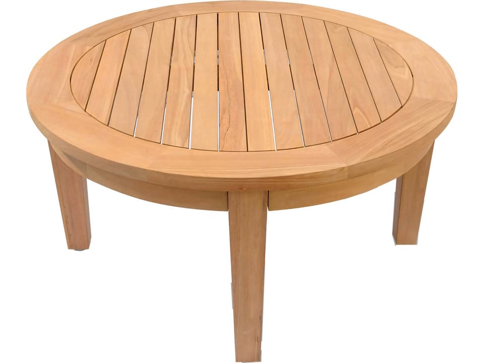 Somer Round Coffee Table in Natural Teak