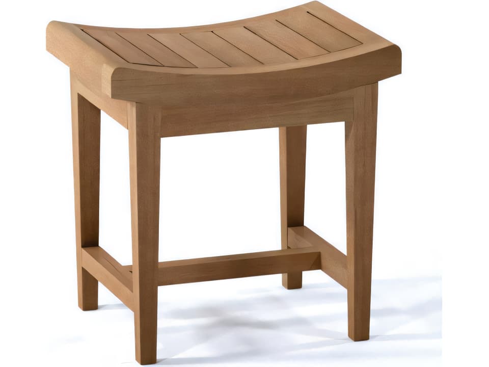 Wina Teak Shower Bench with Shelf Small