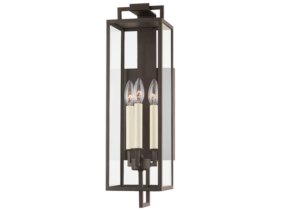 Beckham 3-Light Outdoor Wall Sconce in Textured Bronze