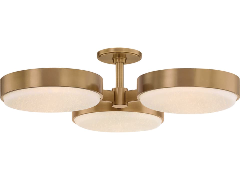 Rory 3-Light Patina Brass Semi Flush Ceiling Light