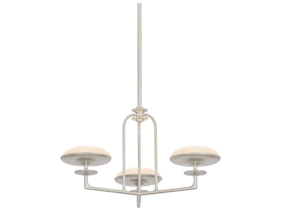 Pacific 3-Light LED Chandelier in Warm Silver Leaf