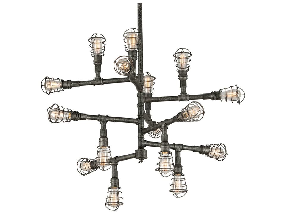 Conduit 16-Light Sputnik Chandelier in Aged Pewter