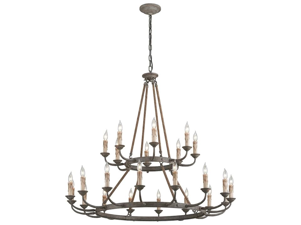 24-Light Cyrano Chandelier in Earthen Bronze