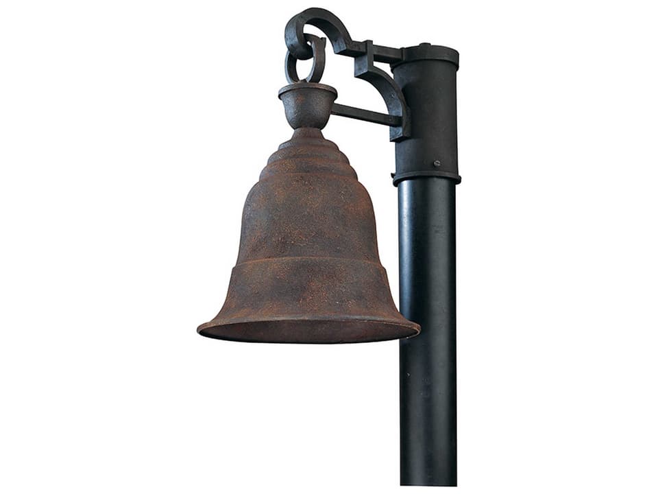 Liberty 1-Light Outdoor Post Light in Centennial Rust with Metal Shade