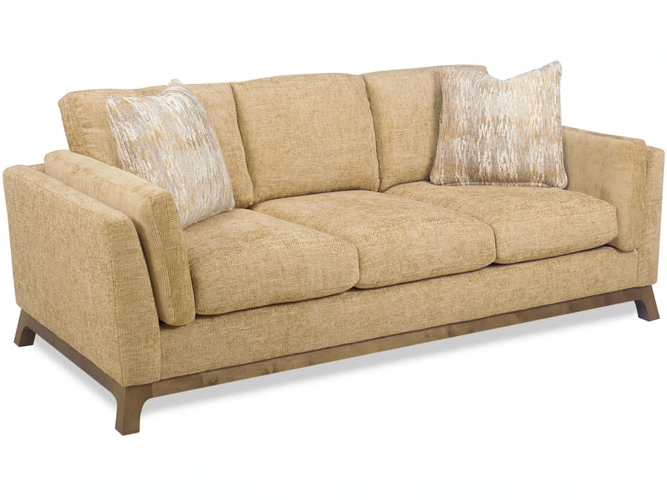 Furniture Ginger 3-Seat Upholstered Sofa with Rolled Arms