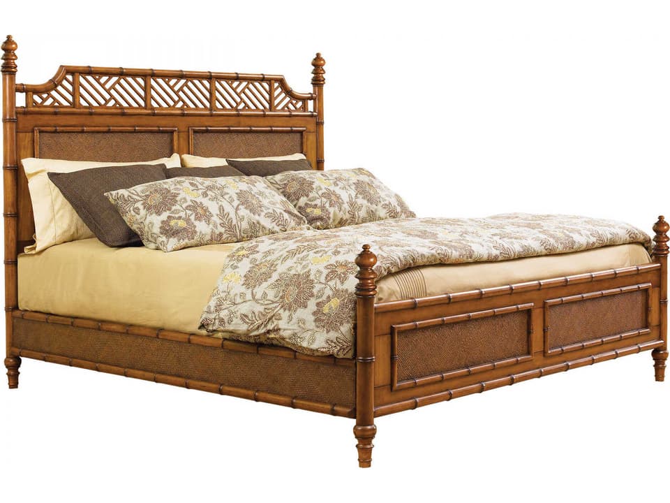 Island Estate West Indies Queen Canopy Bed in Plantation Finish