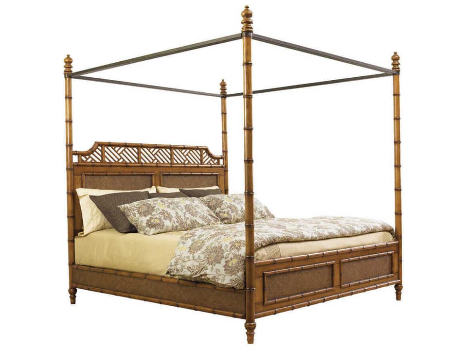 Island Estate West Indies King Poster Bed in Plantation Finish