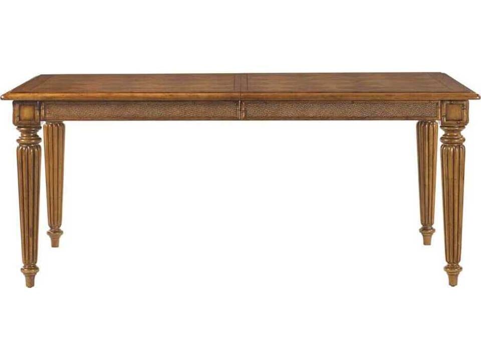 Island Estate Grenadine Rectangle Extension Dining Table Sliced Bamboo Wood