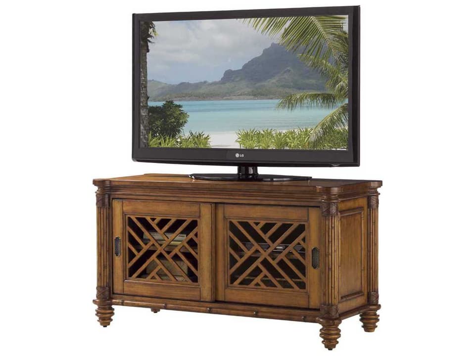 Island Estate Grand Bank 52-Inch Media Console in Plantation Finish