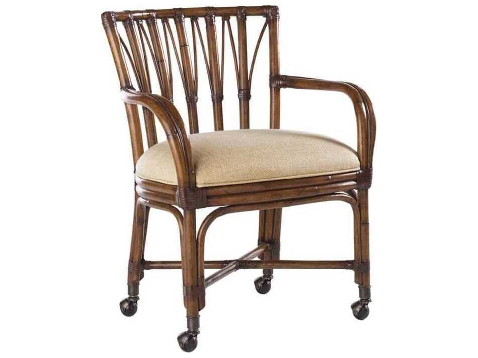 Island Estate Samba Upholstered Game Chair with Casters in Golden Sand