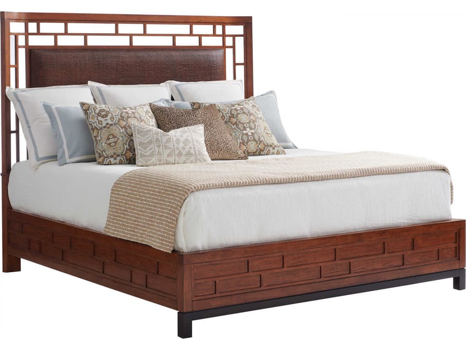 Ocean Club Paradise Point King Panel Bed Sun Drenched Sienna Finish