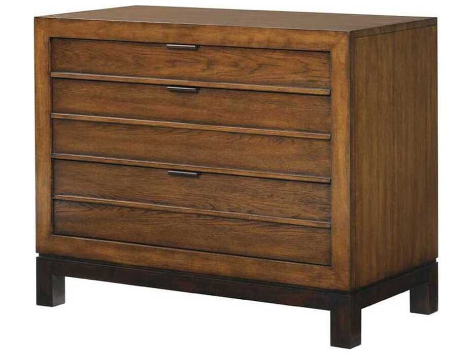 Ocean Club Coral 3-Drawer Nightstand in Bali and Walnut Finish