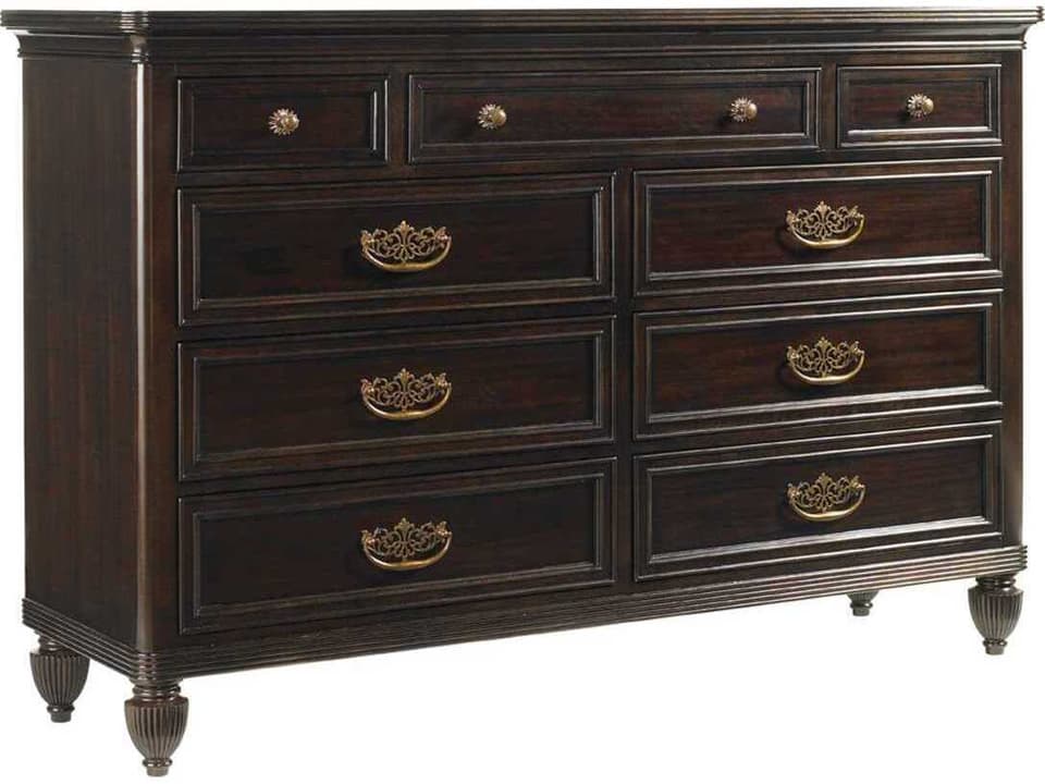 Royal Kahala 9-Drawer Suite Dresser in Dark Kona Finish