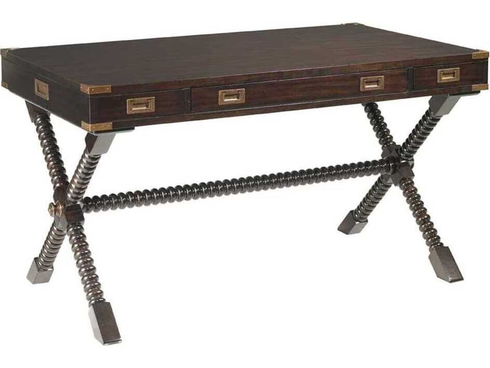Royal Kahala Poets Crossing Writing Desk in Ribbon Stripe Mahogany