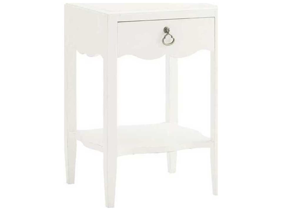 Ivory Key Water Street 1-Drawer Nightstand with Leather Wrapped Bamboo Accents