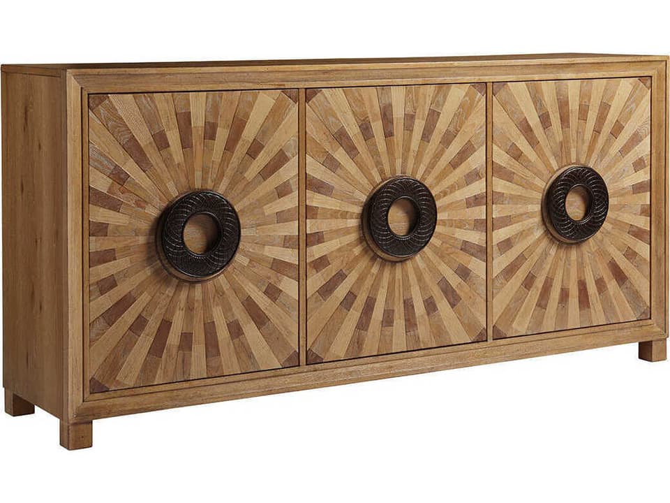 Los Altos Viceroy 79-Inch Sideboard with Sunburst Veneer Pattern