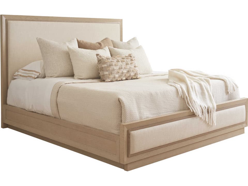 Sunset Key Grayson Upholstered California King Panel Bed in Shadow Finish