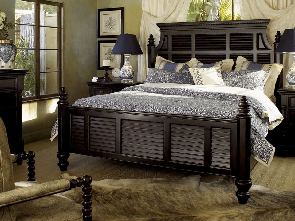 Kingstown Malabar King Panel Bed in Tamarind Finish