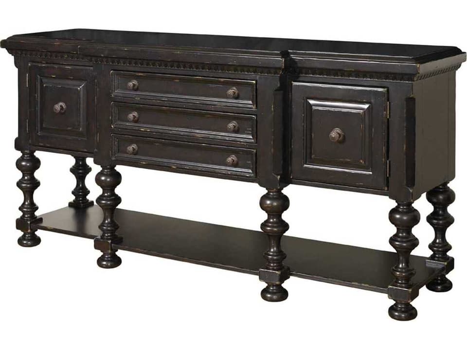 Kingstown Regiment Sideboard Buffet in Tamarind Black Finish