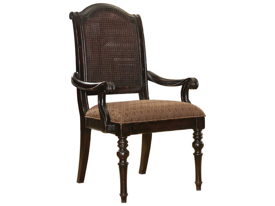 Kingstown Upholstered Isla Verde Arm Dining Chair in Tamarind Finish